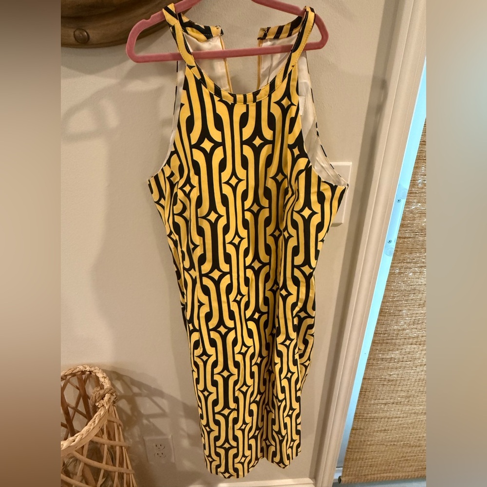 Skirtin Around Yellow and Black Backless Dress